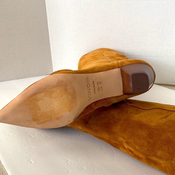 Vince Women's Farida Pointed Toe Boots Knee High Suede/Leather Size 5 - Picture 8 of 10